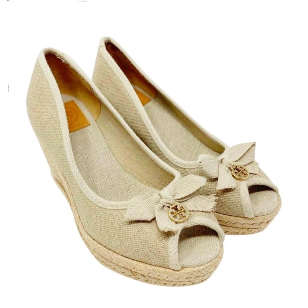Tory Burch Peep Toe Wedge